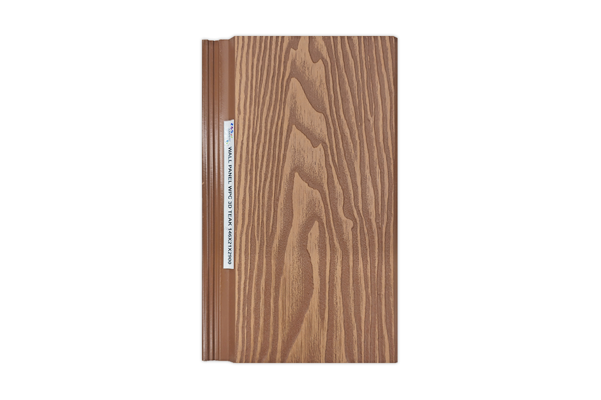 WALL PANEL WPC 3D TEAK (148mm x 21mm x 2900mm)