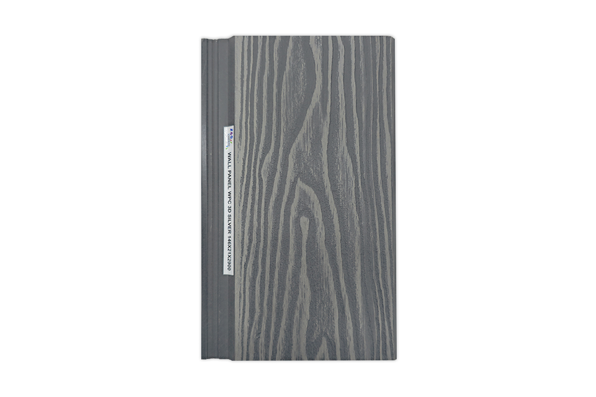 WALL PANEL WPC 3D SILVER (148mm x 21mm x 2900mm)